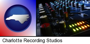 Charlotte, North Carolina - a recording studio mixer