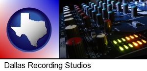 Dallas, Texas - a recording studio mixer
