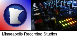 Minneapolis, Minnesota - a recording studio mixer