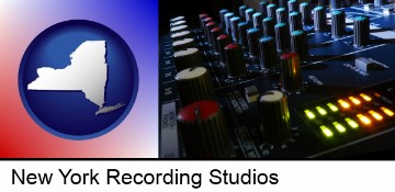 a recording studio mixer in New York, NY