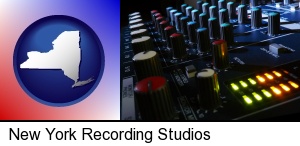New York, New York - a recording studio mixer